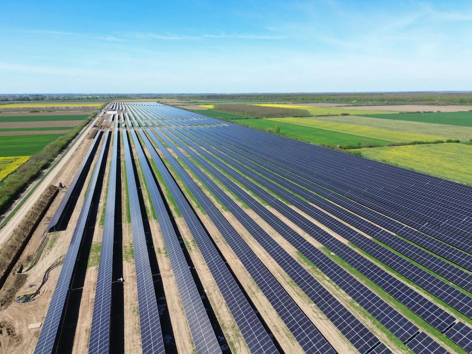 Aerial view of the Satu Mare PV plant